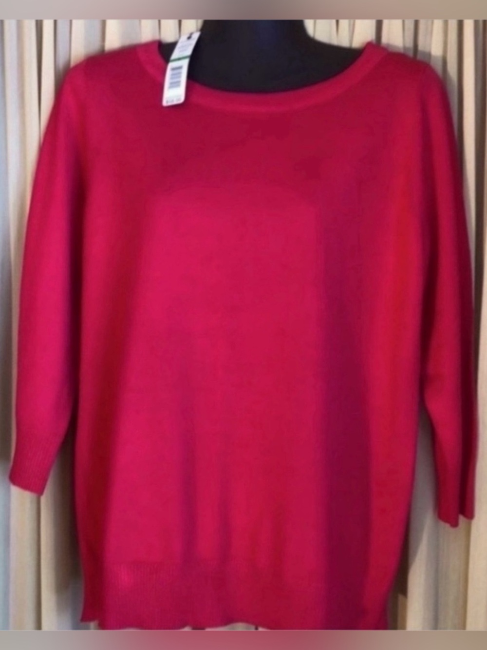 Joseph A. Large Pink Sweater 3/4 Sleeves (NWT)